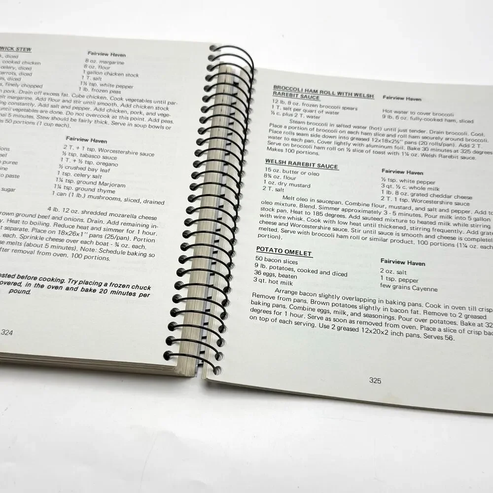 Fairbury Illinois Fairview Haven Cookbook Community Recipes Vintage 1980s 1990s